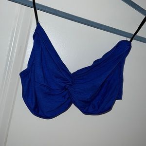 SHEIN Twist Front Tube Too Royal Blue